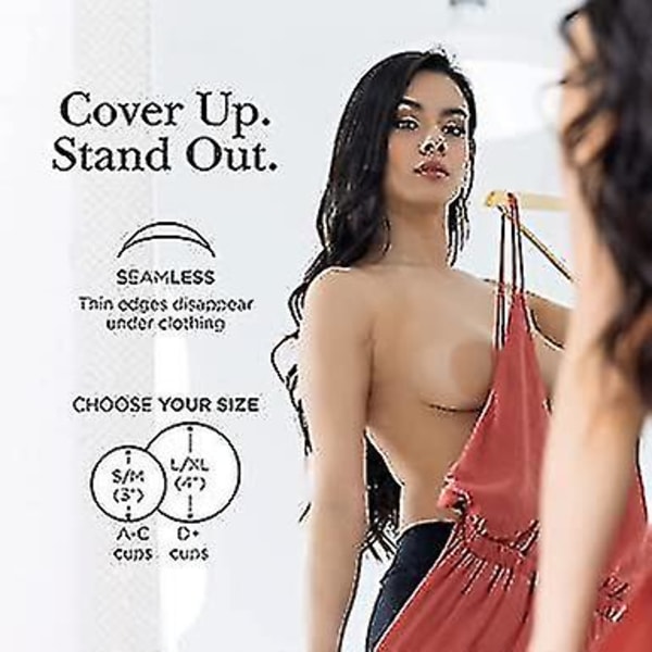 Nippies Nipple Cover - Sticky Adhesive Silikone Nipple Pasties - Genanvendelige Pasty Nipple Covers til kvinder med rejseæske