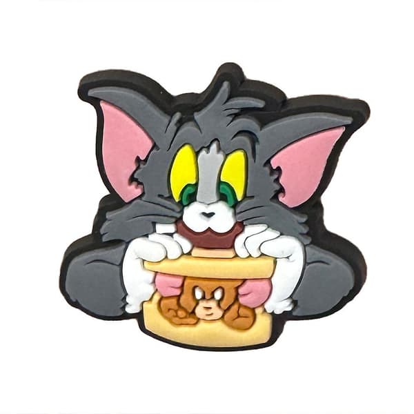 12 stk. Jibbitz-sjarm til Crocs Clog Tom og Jerry Tuffy Cartoon Sko Dekorasjon Tilbehør
