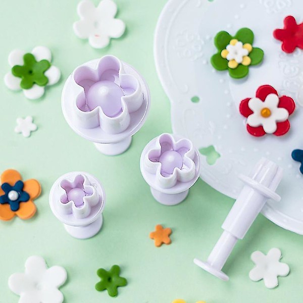 Blomsterstans med utkastare, kakform fjäder flip blomstans stans skärare form kaka form