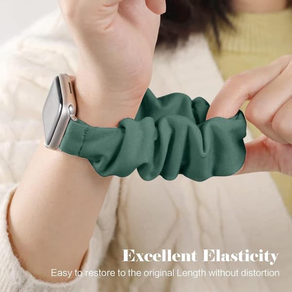 Starlight White/Pine Green - 2-pack band kompatibel med Apple W