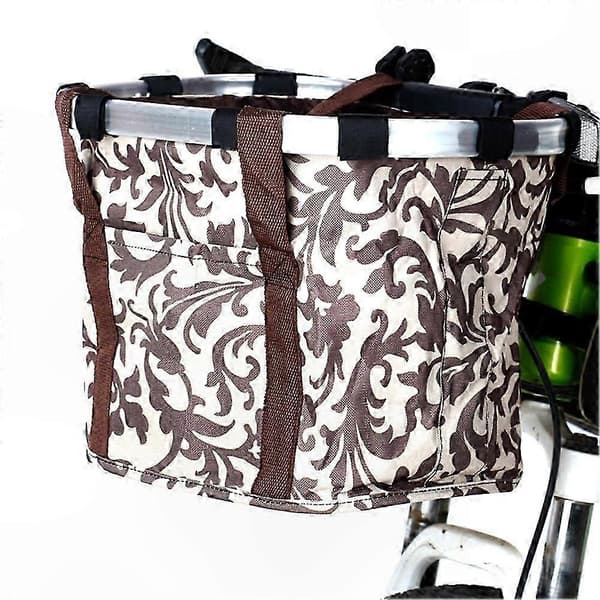 Justerbar foldbar cykelkurv med aluminiumsramme til styr Coffee