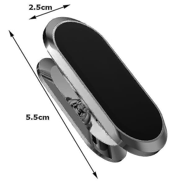 360 roterbar universell mobiltelefonhållare för bil / magnetisk multifunktions luftventil silver
