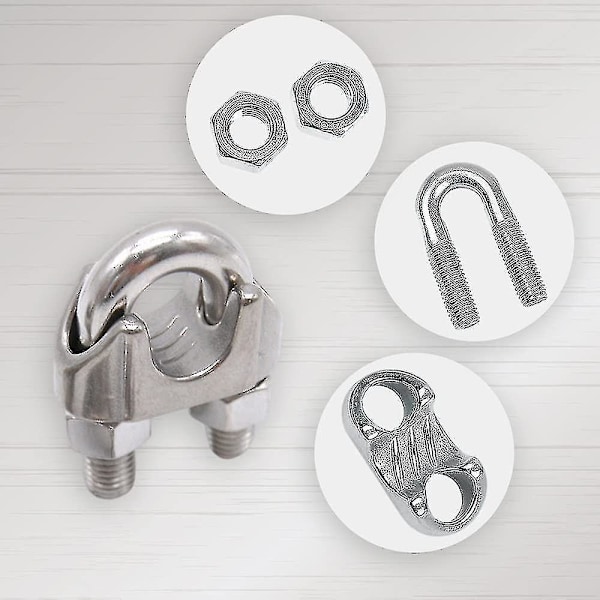 Yaju 2mm galvaniserede stålkabelbindere - Bøjleform til stålkabel, ledninger, kabelbindere 10 stk.