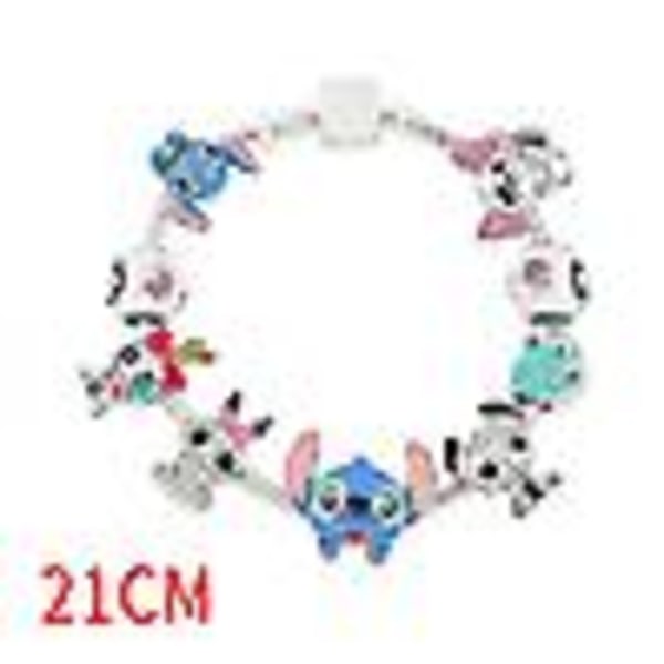 Cartoon Stitch Armbånd Charm Perler Armbånd Barn Jenter Smykker Gaver-21CM