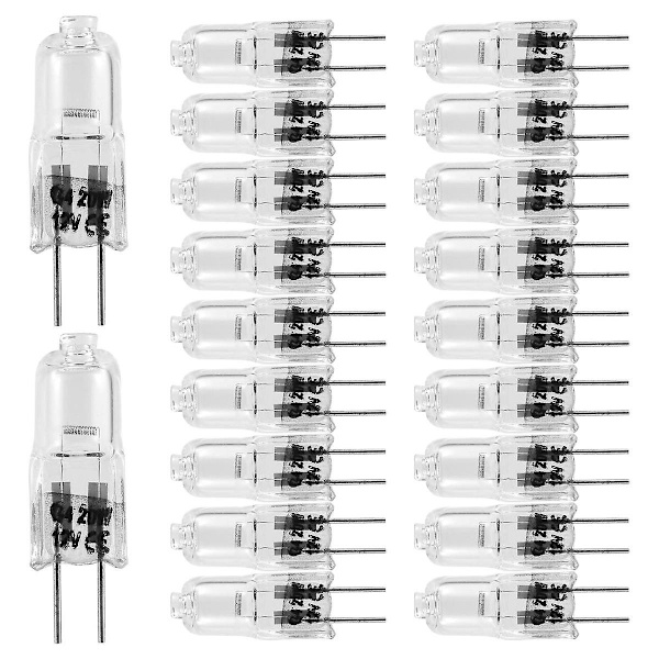 20 stk G4 halogen, 20w 12v halogenlys 2-pins klar lampe, for komfyrtenning, signallys, tr