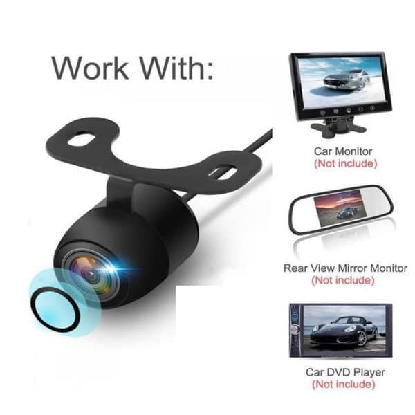 1080P Backup-kamera Universal Flushs Mount Reverse Rear Front Side View Camera För Bilar Fungerar Med Skärmar