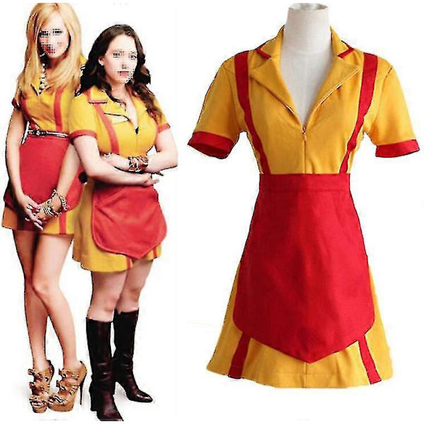 Knækket søstre uniform kostume cosplay, kvinder stuepige søster arbejde jakkesæt karneval halloween fest M
