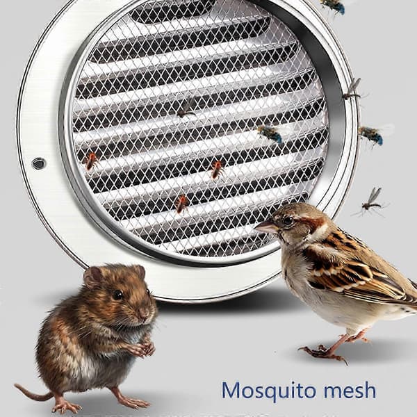 Multifunktionel Vandtæt Rund Robust Ventilationsrist i Rustfrit Stål kompatibel med Sikker og Effektiv Garageventilation 80mm