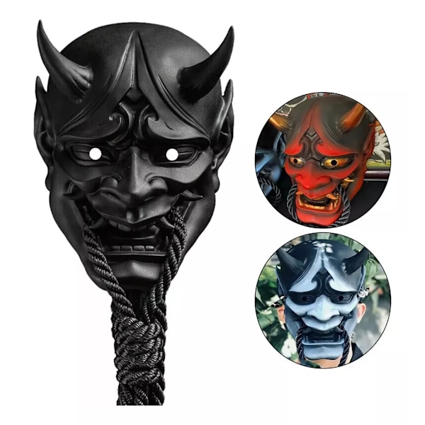 Oni-demoneiden Samurai-haamu-naamio Negro