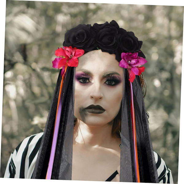 Halloween Hodeplagg Halloween Slør Rød Hodebånd Halloween Hårbånd Halloween Hodebånd Dødedag Hodeplagg Sjal Hodebånd