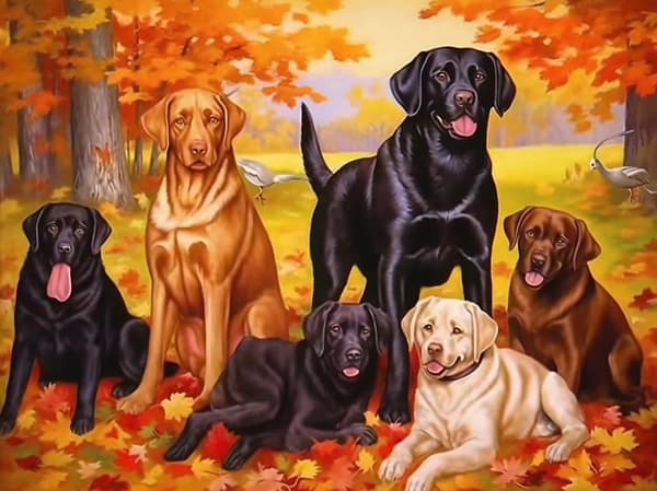 5D Diamantmaling Loyal Hund 30x40cm (Stil 23)