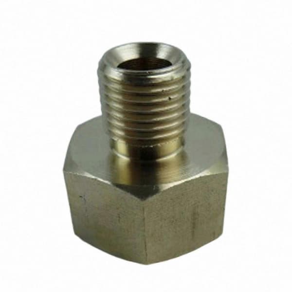 Holdbar 3/8 tomme til 1/4 tomme venstregevind gasadapter til komfur- og kogepladeforbindelser Style E