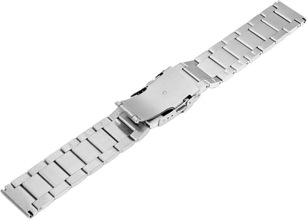 Solid Tvåfärgad Stålrem 24mm Silver Rostfritt Borstad Yta