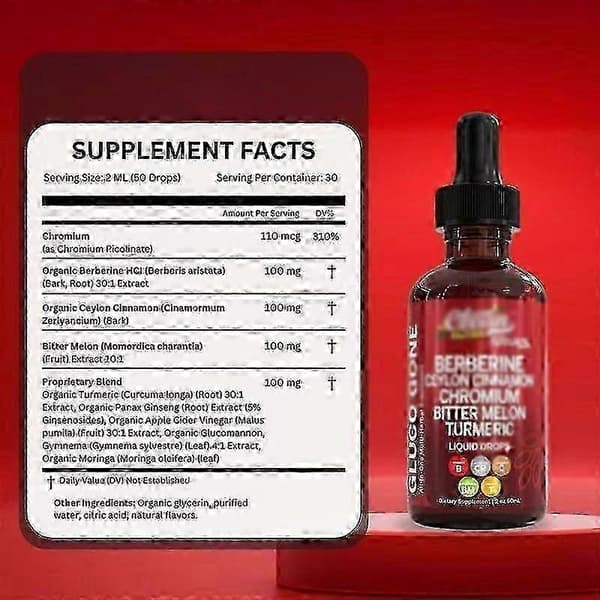 Berberine Ceylon Cinnamon flytande droppar 60 ml tubmatningstillskott_r7