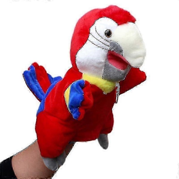 Djur Handdocka Plyschleksak Handdocka Berättande Dockor Leksak Handskdockor Tidig Utbildning Pedagogiska Leksaker Barnpresenter Red Parrot 01