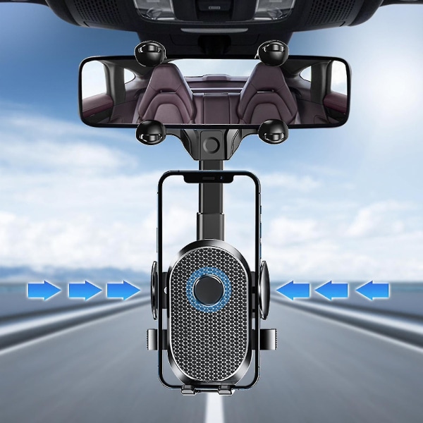 360 Car Backspegel Telefonfäste, Universal justerbar hängande telefonhållare
