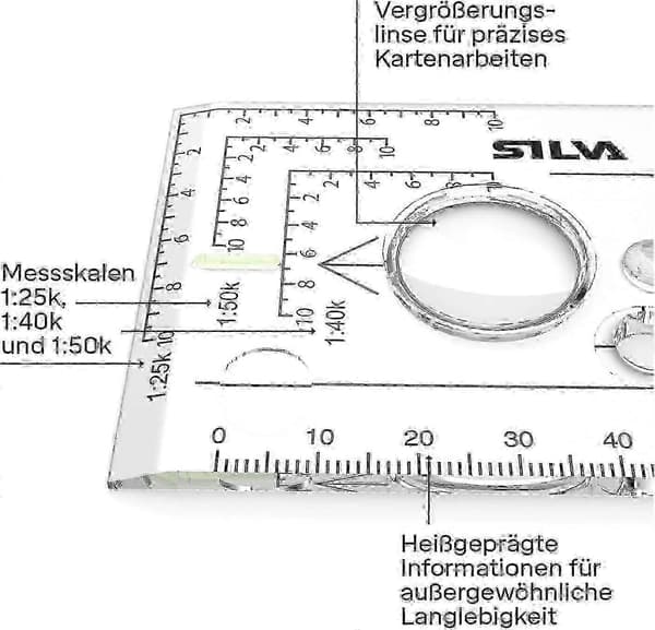 Roterbart kompas 1:25k-50k skalaer til professionel navigation og vandring