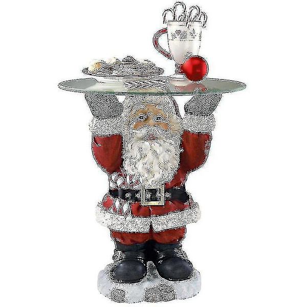 Jultomten Skulptural Glas Toppad Semester Bords Harts Dekoration Jul Hem Vardagsrum