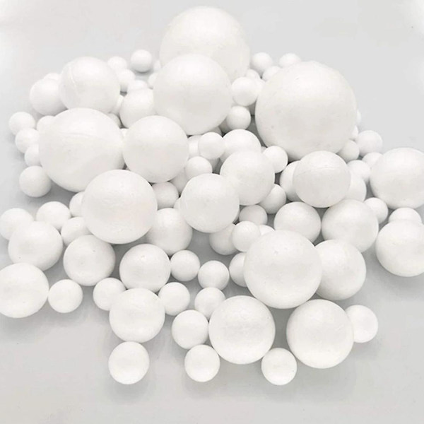130 pakke Craft skumbolde, 7 størrelser inklusive 1-4 tommer, glatte runde polystyrenbolde, skumbolde F White
