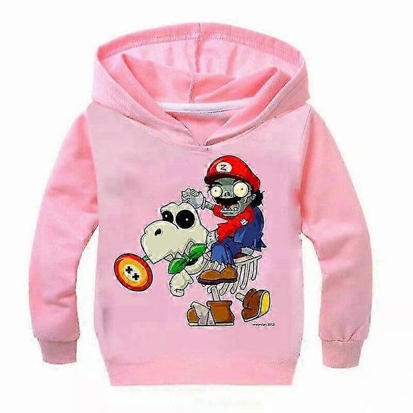PVZ Barn Hoodie Plants VS Zombies Spel Pojkar Flickor Tröja Jumper T-shirt Toppar Powder 3 120(4-5T)