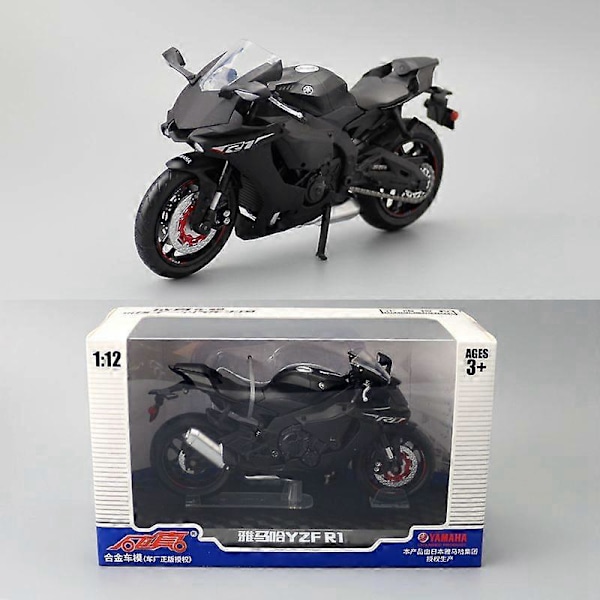 Die-Cast Metall Leksaksmotorcykelmodell 1:12 Skala Yamaha YZF-R1 Super Racing Utbildningskollektion Present För Barn Utsökt Gåva Red