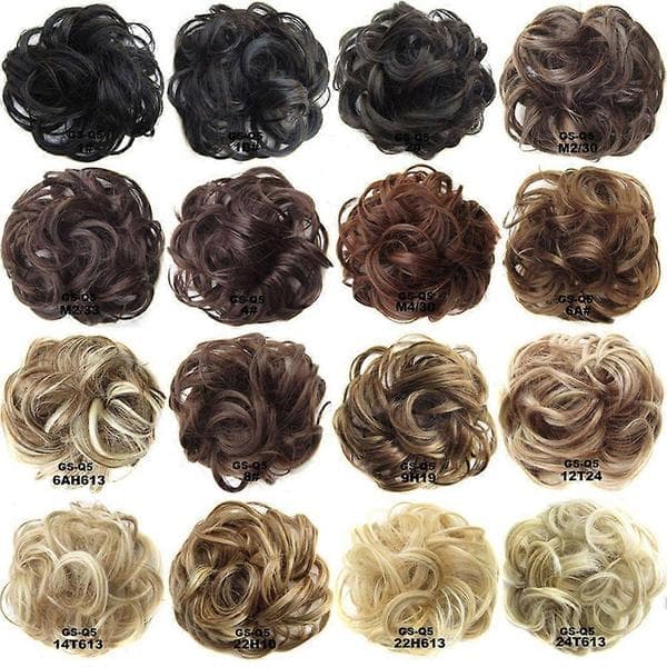 Varmebestandig Hestehale Hårforlengelse med Justerbar Klips i Syntetisk Hår Scrunchie