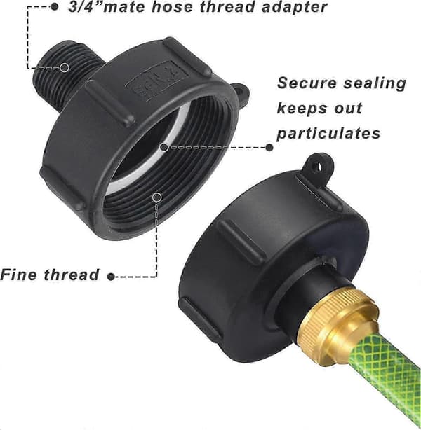 Kraftig 2\" NPS x 3/4\" BSP/NPT Slangeadapter - Gevinddrænforbindelse i rustfrit stål til havevanding og industrielle vandsystemer