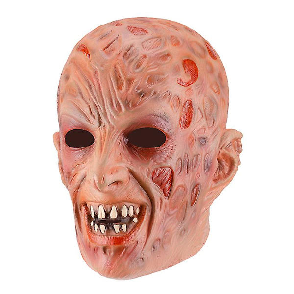 Skräckvandrande monstermask zombi skräck halloween kostymfest latex full cosplay rekvisita vuxen