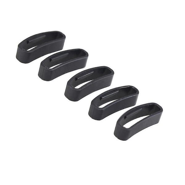 5st Ersättningsring Loop Keeper Gummi Anti-fall spännehållare för smart armband Watch Band kompatibel för Suunto Core (svart)