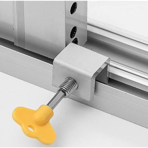 Skyvedørslåser 4 stk. Skyvedørstopper Justerbar vinduslås Justerbar skyvedørstopper Aluminiumslegering Skyvedørslås Vindusek.