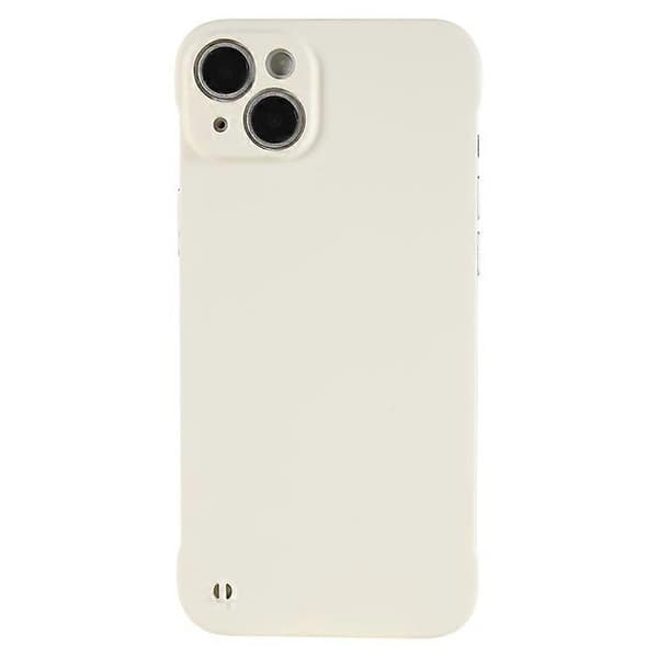 Kompatibel med iPhone 15 Plus-deksel Rammeløst Hardt PC-telefondeksel med hudfølelse White