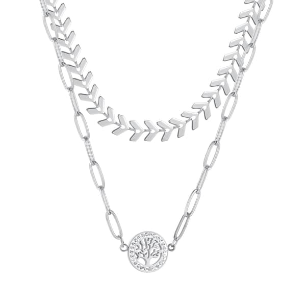 925 Sterling Silver Livets Träd Halsband Kvinnor AAA