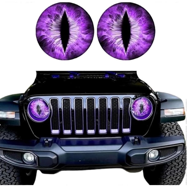 Beast Eyes Frontlykter Dekaler Par, 3D Stereo Øyne Frontlykt Klistremerker, Bil Karosseri Vindu Bumper Dekor Klistremerker, Morsomme Dekaler for Lastebil Bil Style 4