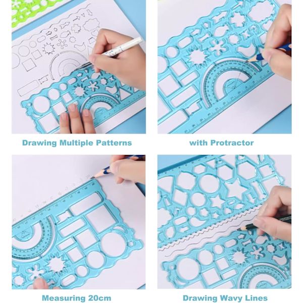 2 kpl kirjainleimasinmallia Muovinen numero aakkoset kirjainten opas Piirustusmalli Viivotinsetti Lapsille Oppiminen, Scrapbooking Takaisin kouluun
