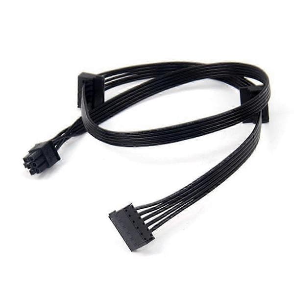 6-pins PCIe til 3 SATA SSD strømkabeladapter for utvalgte GPU-er og PSU-er 1Pcs Black