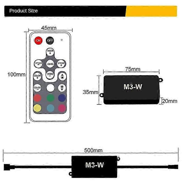 Dæmpbar RGB LED-controller til farverig belysning - Fjernbetjening til RGB-lys