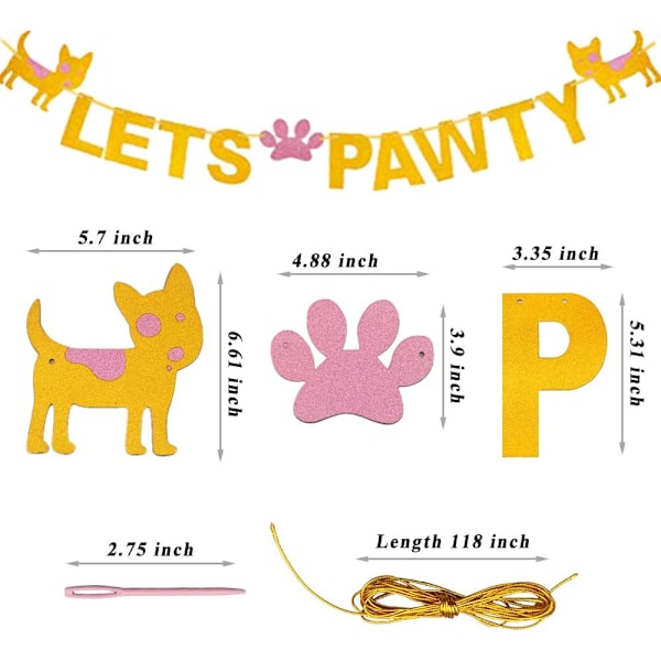 Hundfödelsedagsbandana Stor hundfödelsedagsmössa Grattis på födelsedagen Benleksak Hundfestset Festleverantörer Hundtillbehör och husdjursdekorationer Pink Large