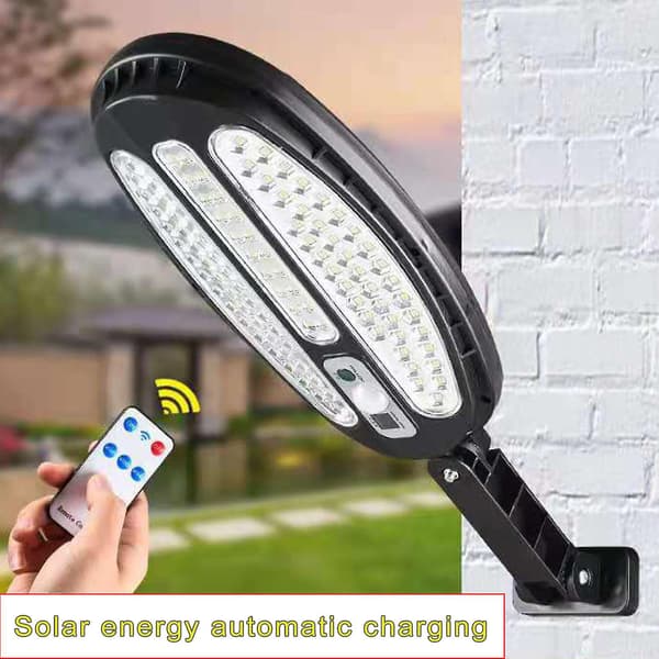 Led solcelle vegglampe bevegelsessensor utendørs sikkerhetsgatebelysning Ip65 100led