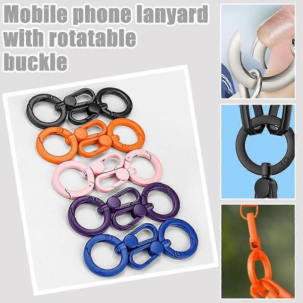 Universal Mobiltelefon Sling Rep Kort Clip Telefon Snodd Packning Patch Black