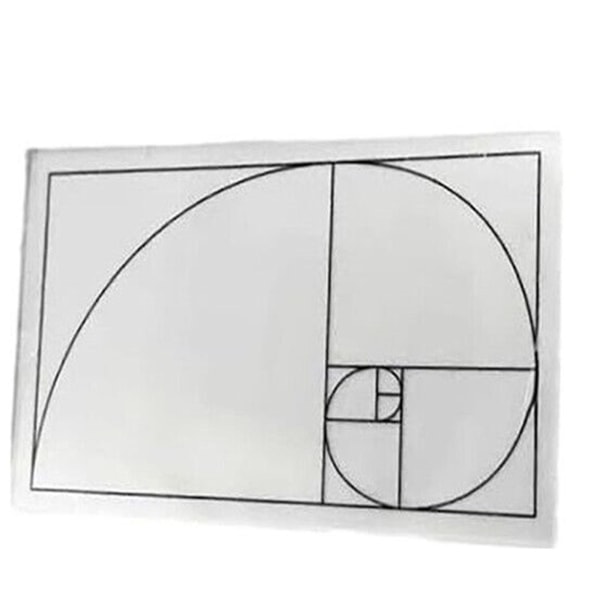 Golden Ratio/Fibonacci Composition View Finder, Fibonacci Composition Viewfinder Black line 7cm