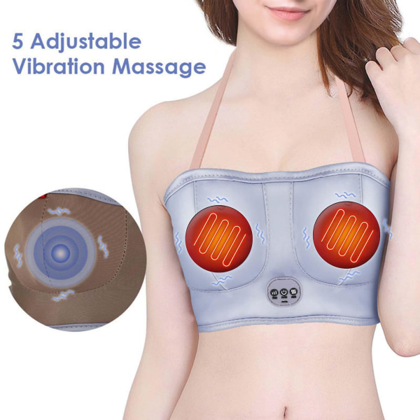 3-nivå justerbar elektrisk bröstmassager Bröstförstoringsmassage-bh USB bröstförstoring Uppvärmd bröstmassagestimulator Multicolor B