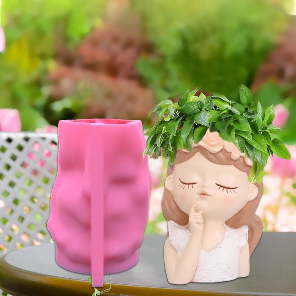 Planter Mold Thinking Girl Creative Tarttumaton Helposti irrotettava 3D Creative Lyijykynä kukkaruukku mould kotikäyttöön