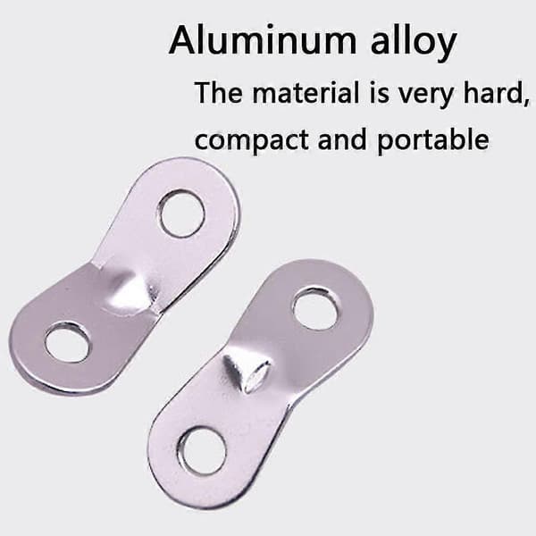 Tältlinspännare i aluminiumlegering, justerbara rep Silver 30pcs