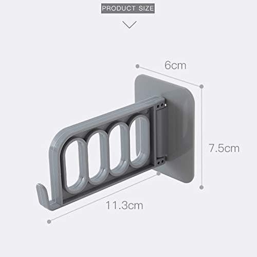Portable Wall-Mounted Storage Shelf Indoor Clothes Hanger Self-Adhesive