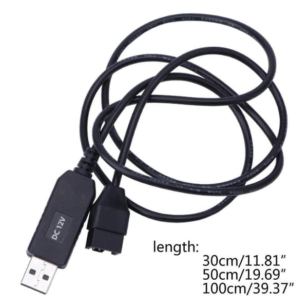 USB-blæserkabel USB 5V til 12V blæserkabel USB til 4-pin konverteringsledning til PC-kølesystem USB A han/lille 4-pin 30CM