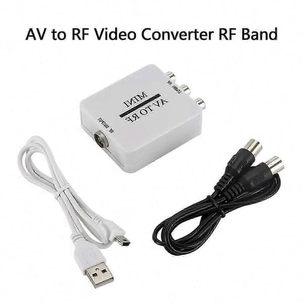 RCA til RF koaksial modulator konverteringssæt - A/V komposit til koaksial adapter SZRH A-F 5 5