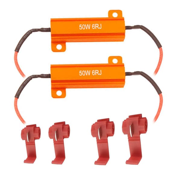 2 stk. 50w 6rj 6ohm LED blinklys-dekoder til at fikse hyperblinkende belastningsmodstand
