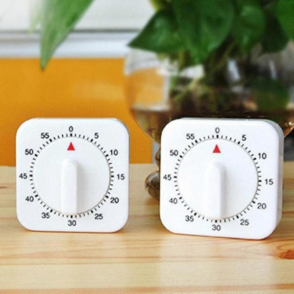 Mekanisk kjøkkentimer med 60-minutters nedtelling for matlaging og bakeroppgaver