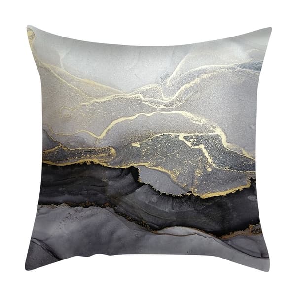 Sæt med 4 pudebetræk, pudebetræk 45x45cm dekorative sofapudebetræk til soveværelse, sofa, stol, seng, have (marmorstruktur)