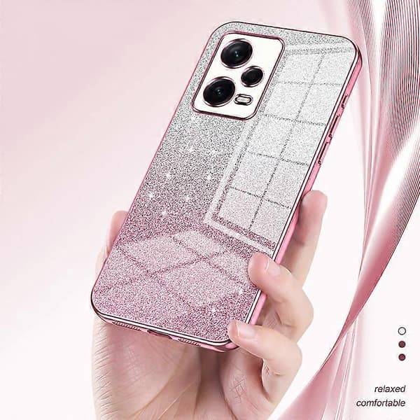 Baksida Skal för Xiaomi Redmi Note 12 Pro+ 5G Exakt Utskärning Gradient Glitter TPU Mobiltelefonfodral Blue